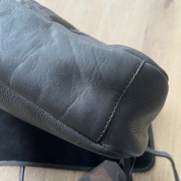 Le Donne Full Flap Over Shoulder Bag Black NWT - Picture 12 of 13